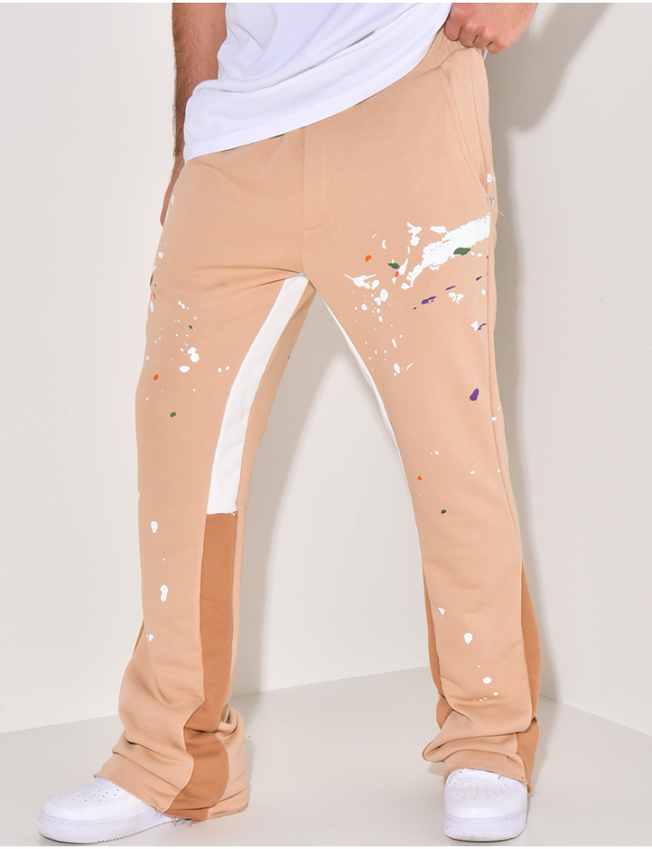 Pantalon de jogging à tâches de peinture Pantalon de jogging à tâches de peinture