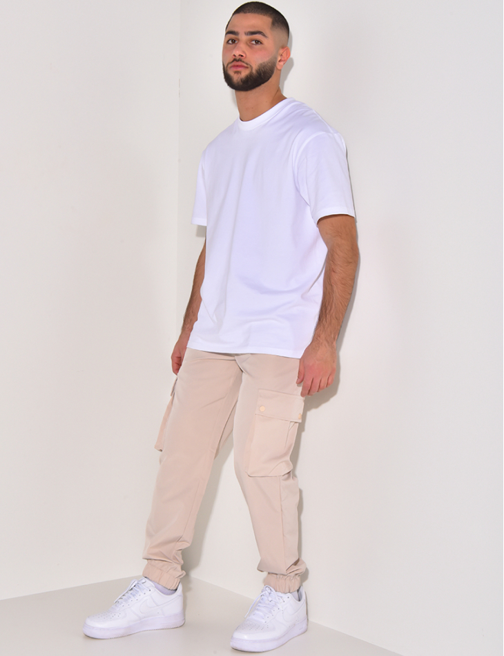 Pantalon cargo fin
