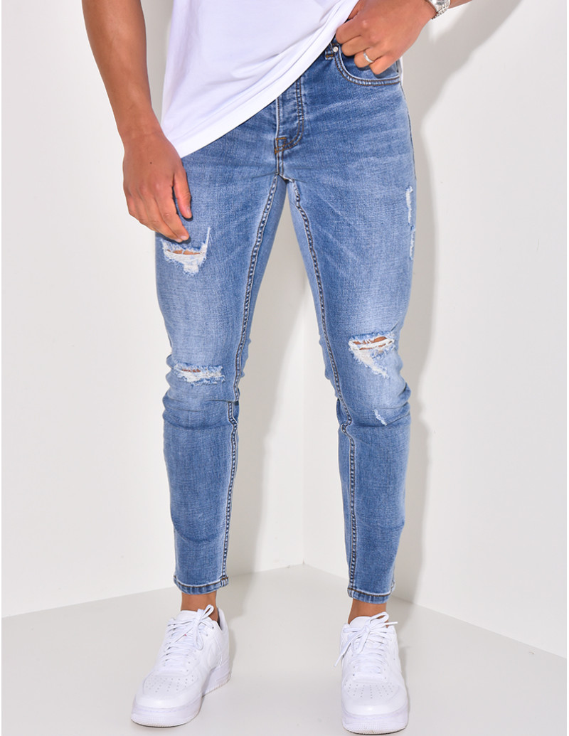 Jeans homme destroy outlet