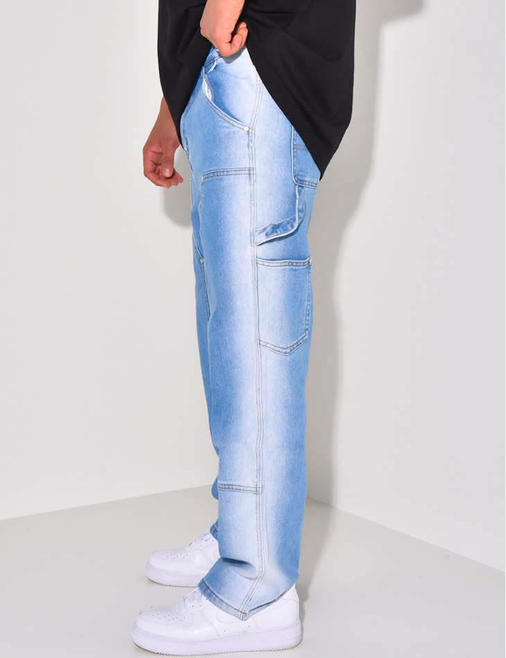 Jeans à empiècements bi-color Jeans à empiècements bi-color