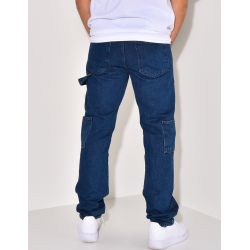 Jeans avec empiècements à motifs en relief Jeans avec empiècements à motifs en relief