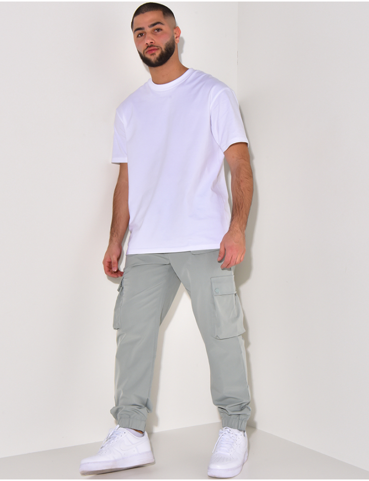 Pantalon cargo fin
