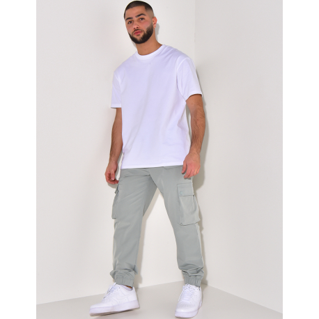 Pantalon cargo fin