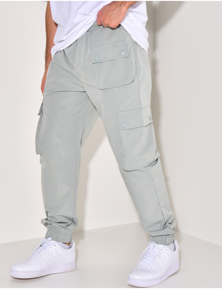 Pantalon cargo fin