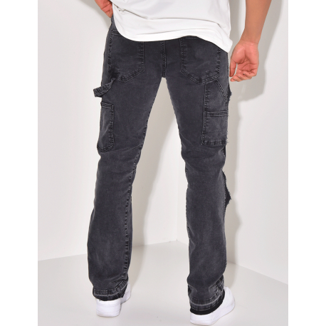 Jeans à empiècements et tâches de peinture Jeans à empiècements et tâches de peinture