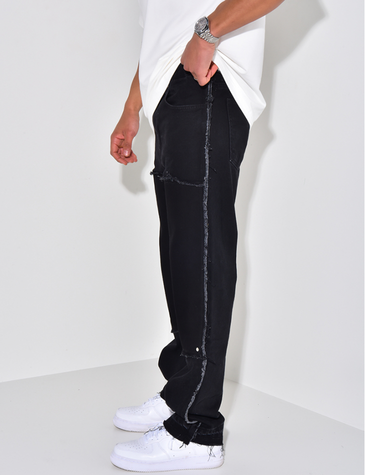 Jeans à empiècements effet déchiré Jeans à empiècements effet déchiré