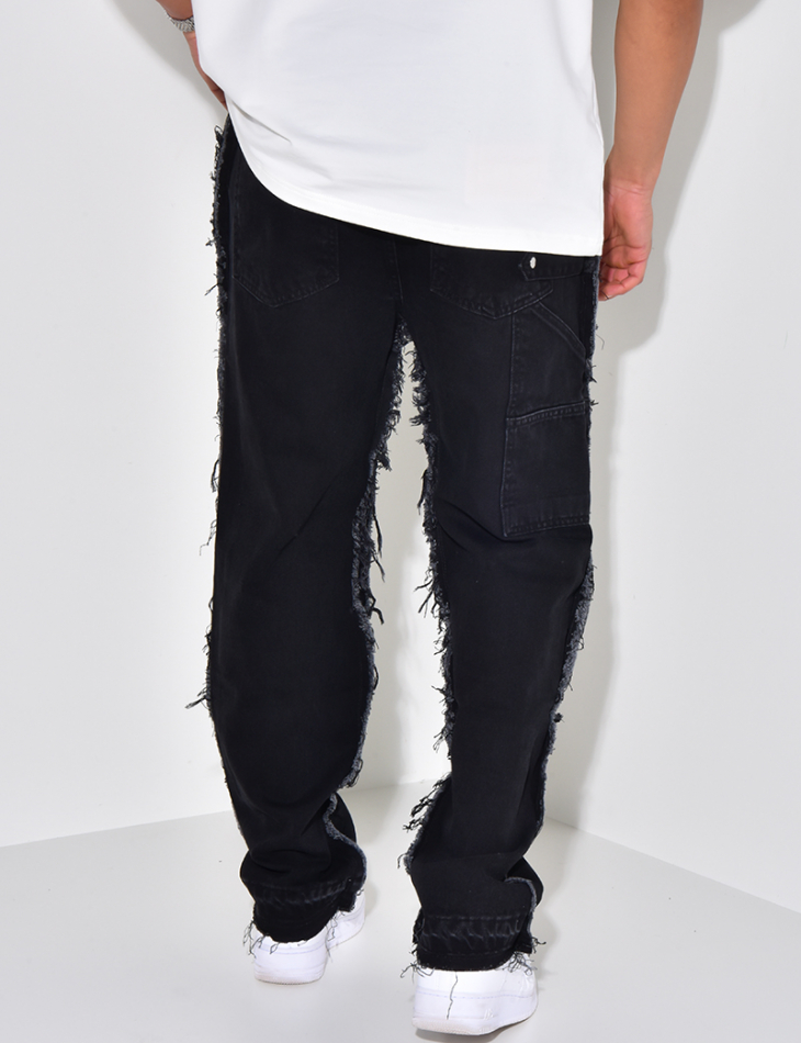 Jeans à empiècements effet déchiré Jeans à empiècements effet déchiré