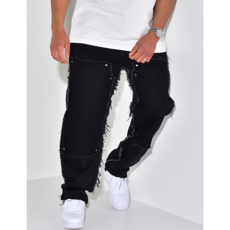 Jeans à empiècements effet déchiré Jeans à empiècements effet déchiré