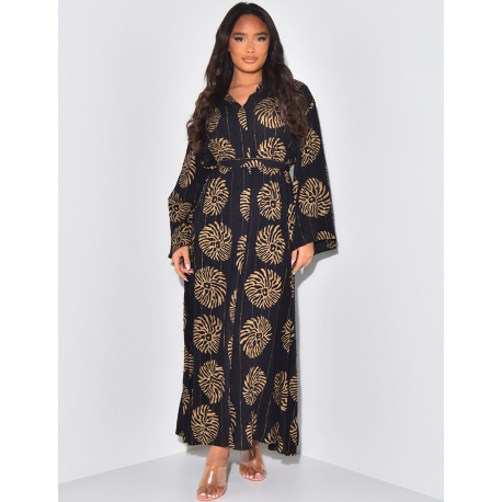 Goldgemusterte Abaya zum Binden