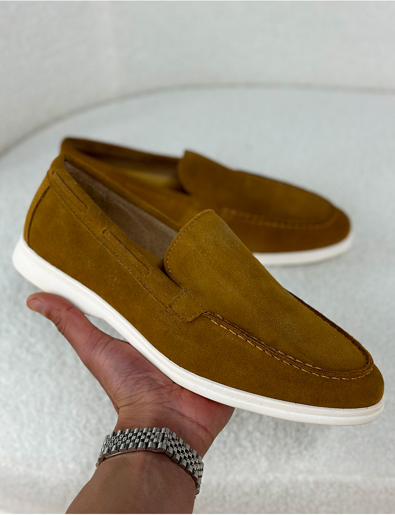 Sidonie Mocassins En Suedine A Detail Perle