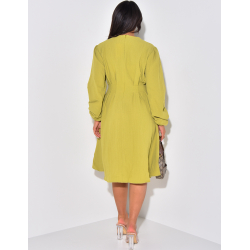 Textured fitted mid-length dress