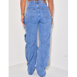 jeans coupe large à poches effet cargo jeans coupe large à poches effet cargo