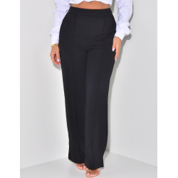 Pantalon de tailleur droit à bandes  Pantalon de tailleur droit à bandes