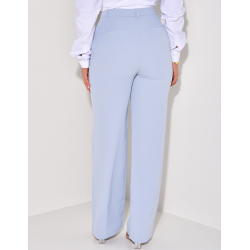 High-waisted, wide-leg tailored pants