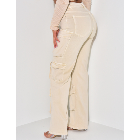 Jeans cargo stretchy multipoches