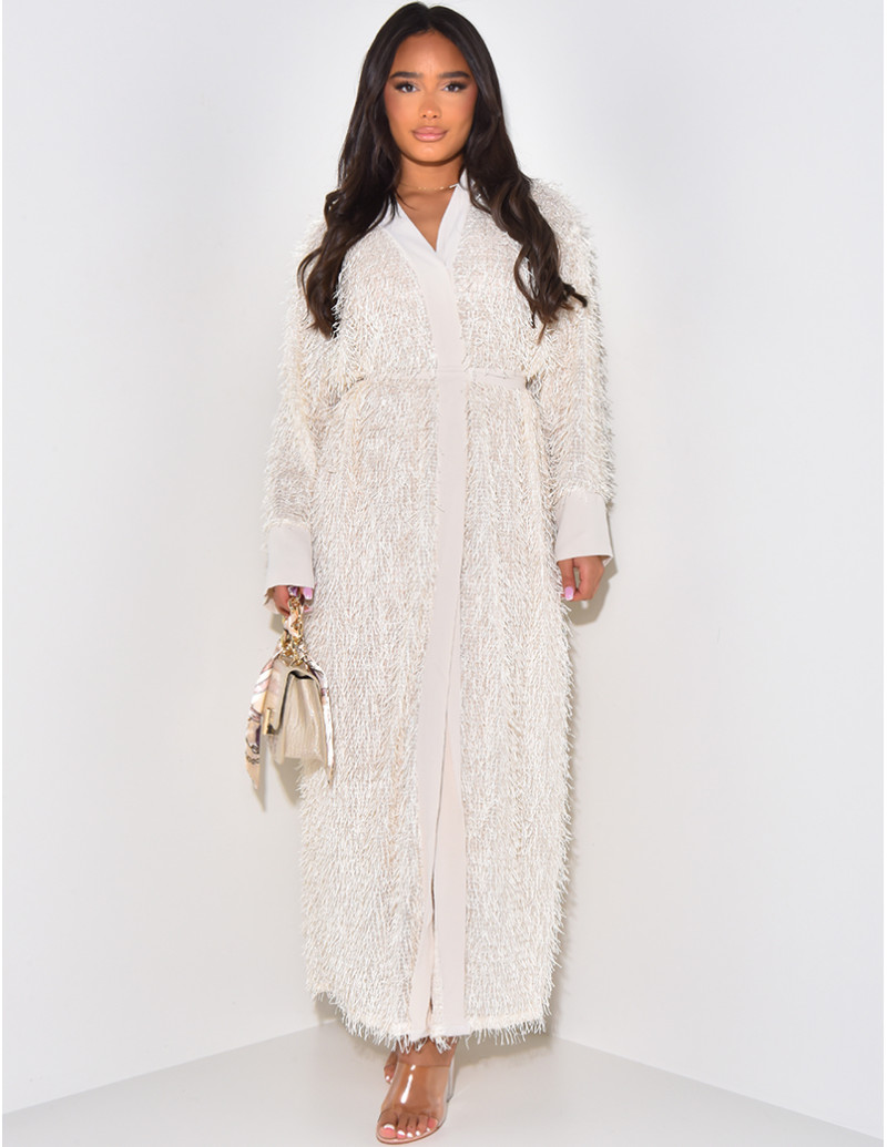 Kimono/ Abaya à franges à nouer