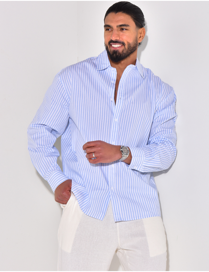 Chemise rayée manches longues