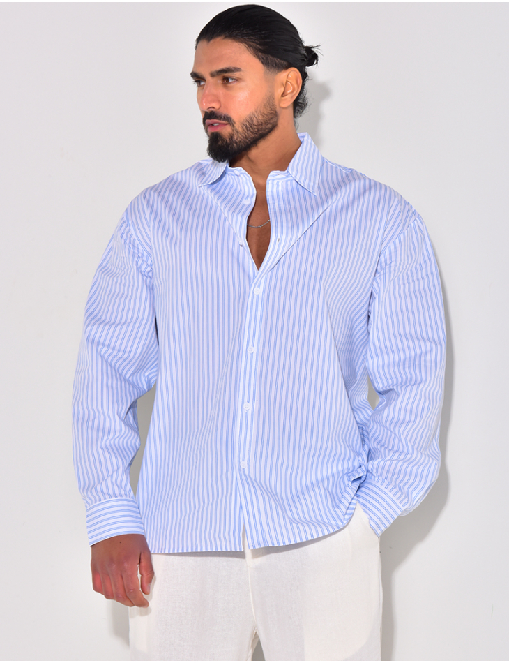 Chemise rayée manches longues Chemise rayée manches longues