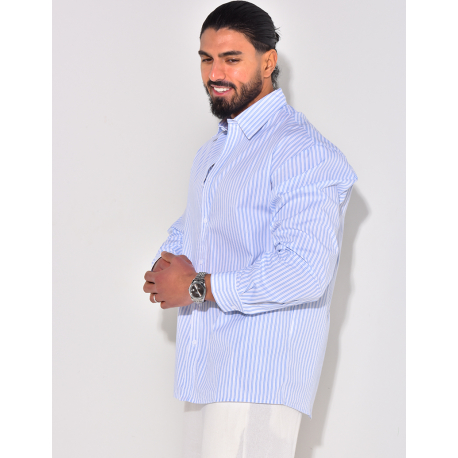 Chemise rayée manches longues Chemise rayée manches longues