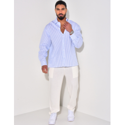 Chemise rayée manches longues Chemise rayée manches longues