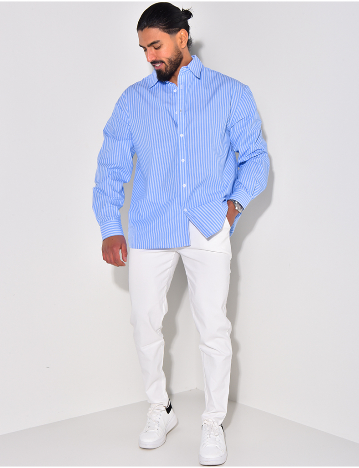 Chemise rayee manches longues