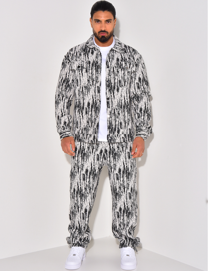 Ensemble aus Hemd und strukturierter Hose