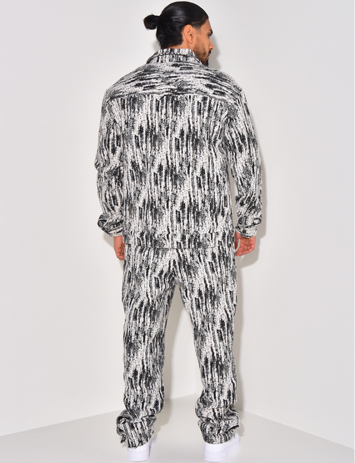 Ensemble chemise et pantalon texturé Ensemble chemise et pantalon texturé