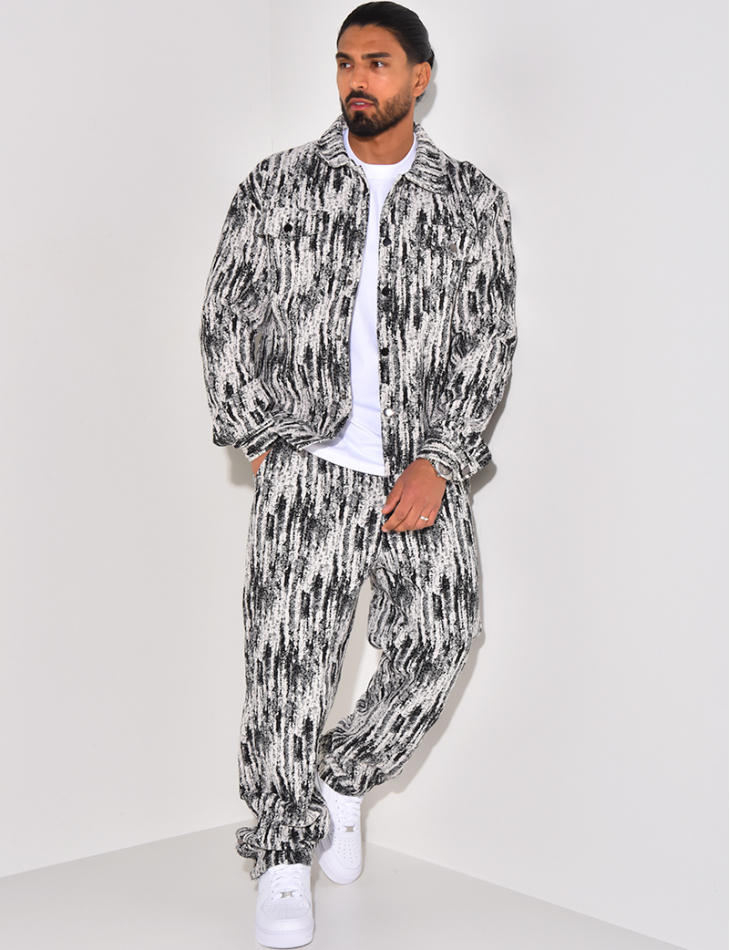 Ensemble chemise et pantalon texturé Ensemble chemise et pantalon texturé