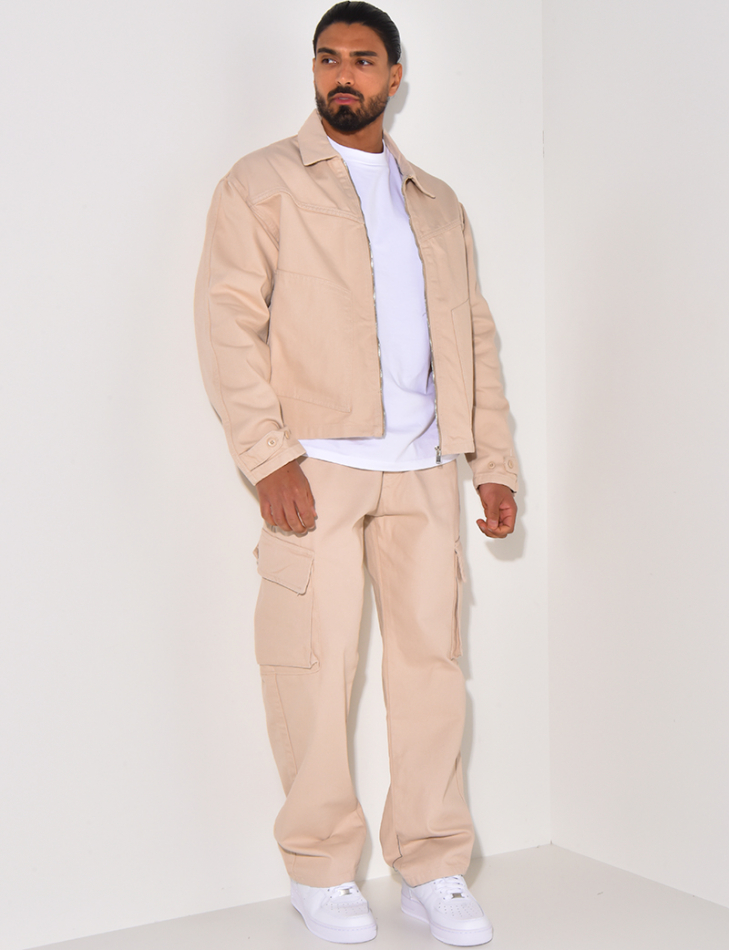 Cargo trousers and jacket set
