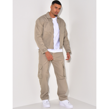 Cargo-Ensemble aus Hose und Jacke