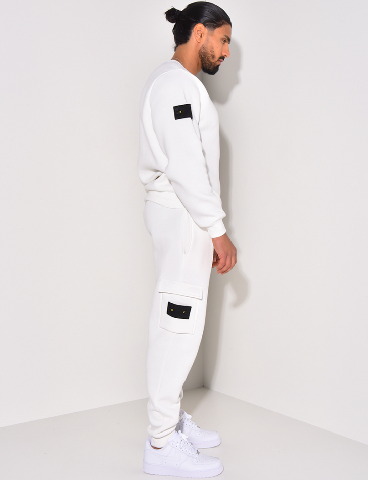 Fleece trousers and sweatshirt set