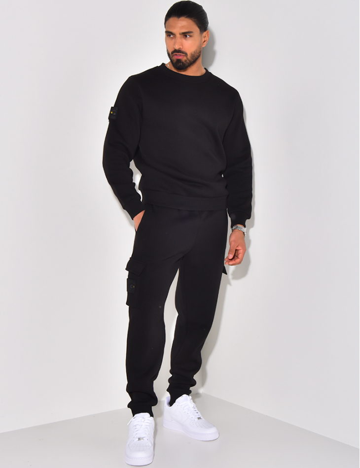 Fleece trousers and sweatshirt set