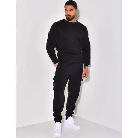 Fleece trousers and sweatshirt set