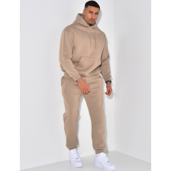 Plain fleece trousers and hoodie set Plain fleece trousers and hoodie set