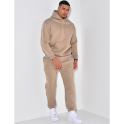 Plain fleece trousers and hoodie set Plain fleece trousers and hoodie set