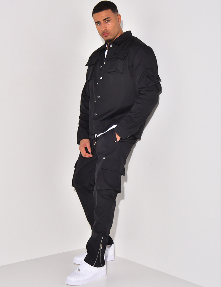 Ensemble chemise et pantalon à poches Ensemble chemise et pantalon à poches
