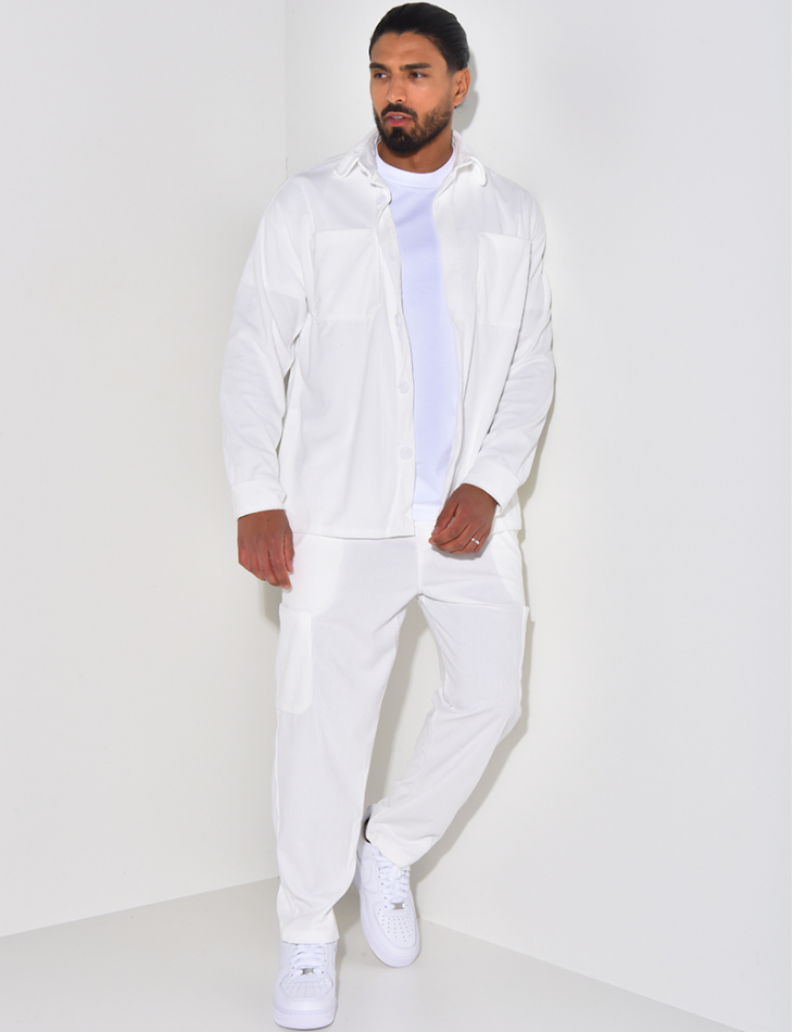 Ensemble pantalon et chemise côtelé Ensemble pantalon et chemise côtelé