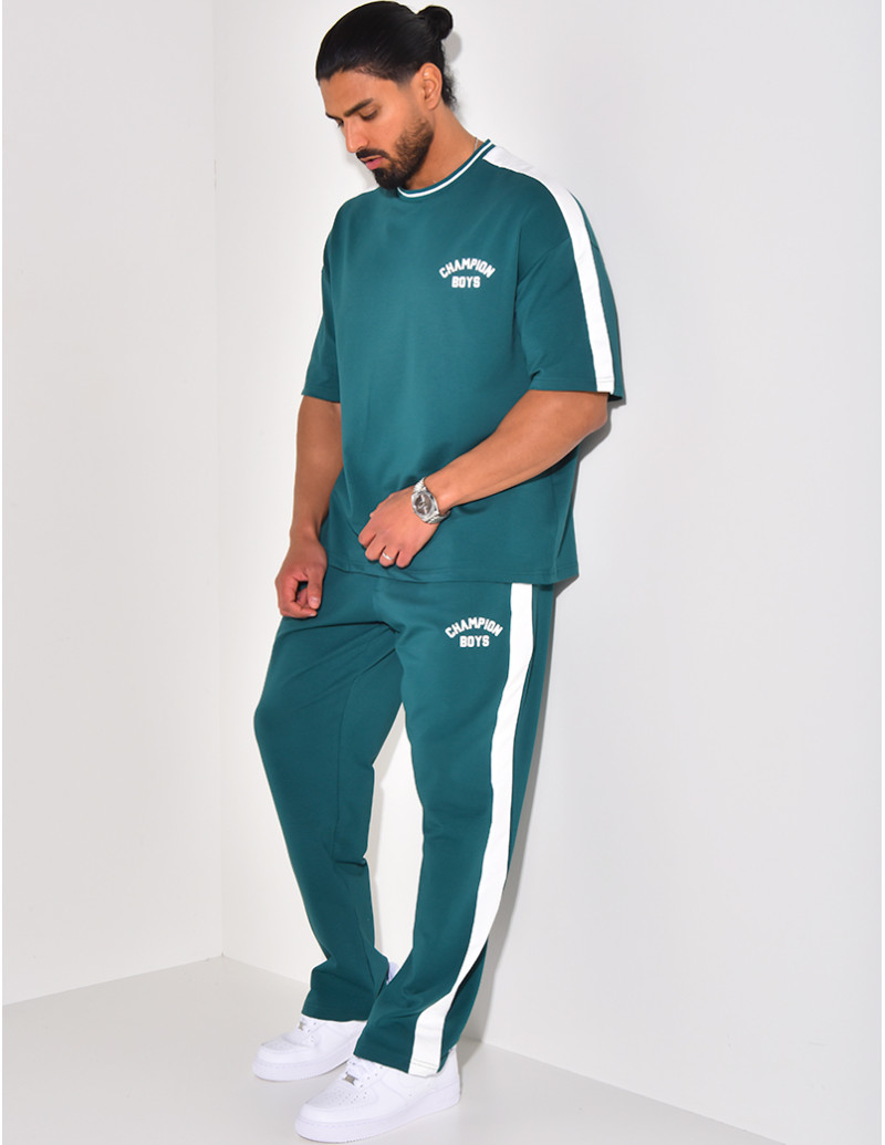 "Champion Boys" pants and t-shirt set