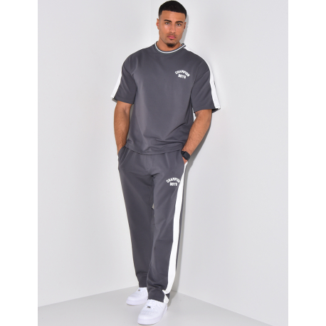 "Champion Boys" pants and t-shirt set