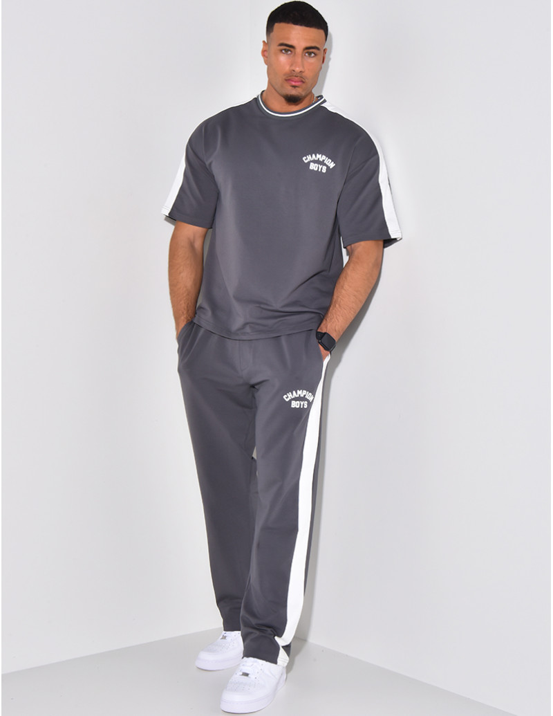 "Champion Boys" pants and t-shirt set