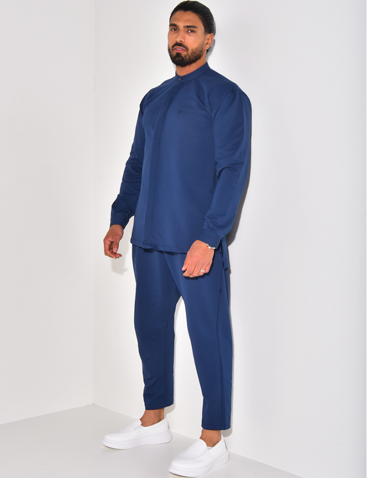 Ensemble pantalon et chemise à col rond Ensemble pantalon et chemise à col rond