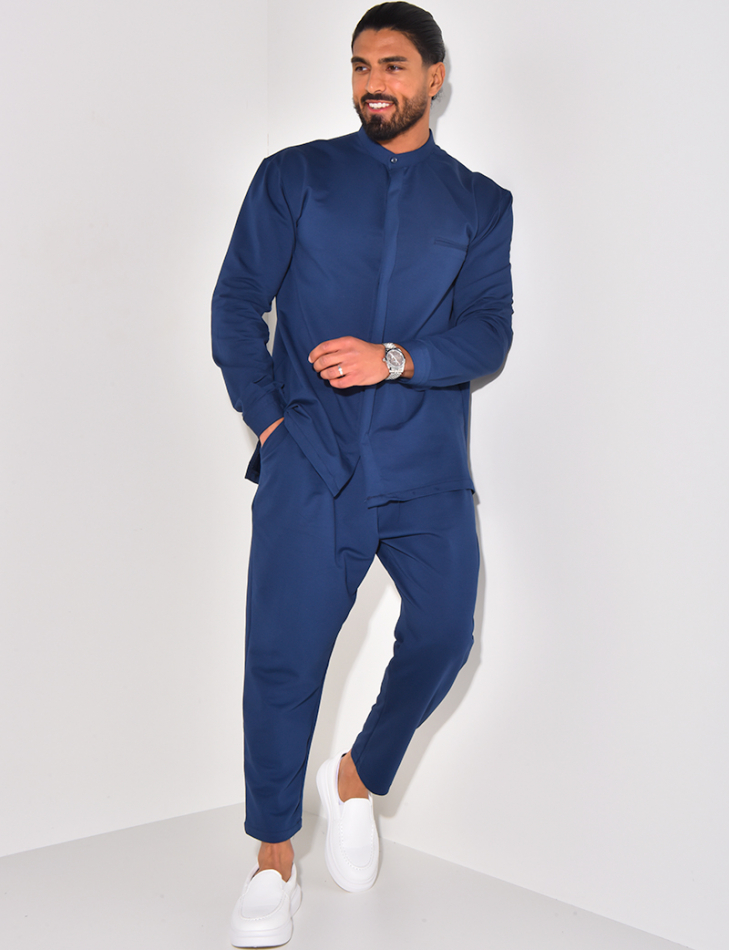 Ensemble pantalon et chemise à col rond Ensemble pantalon et chemise à col rond