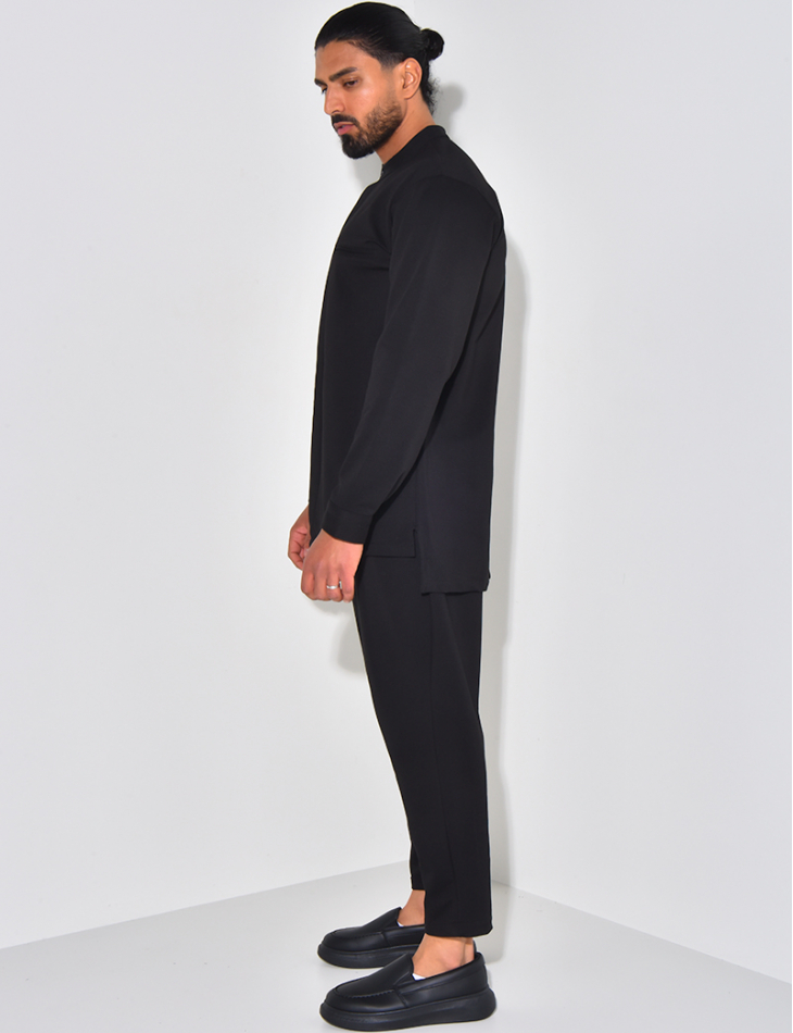 Ensemble pantalon et chemise à col rond Ensemble pantalon et chemise à col rond