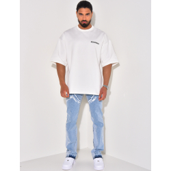 Jeans effilé à taches de peinture Jeans effilé à taches de peinture