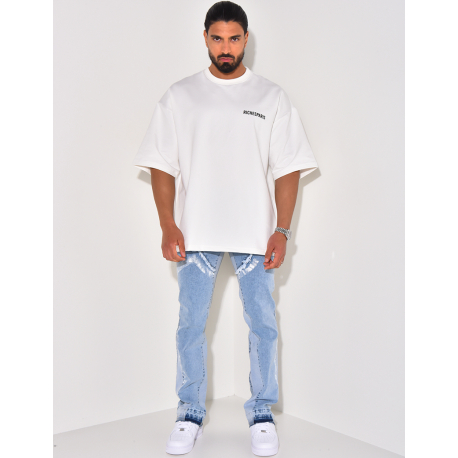 Jeans effilé à taches de peinture Jeans effilé à taches de peinture