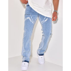 Jeans effilé à taches de peinture Jeans effilé à taches de peinture