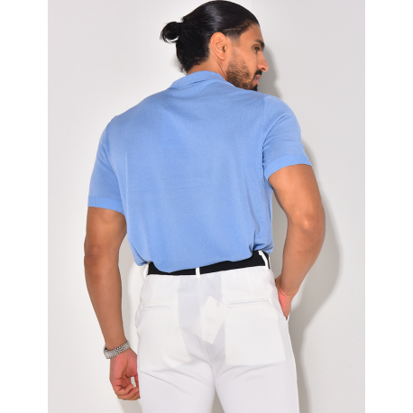 Ribbed polo shirt, short sleeves Ribbed polo shirt, short sleeves