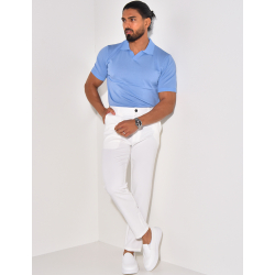 Ribbed polo shirt, short sleeves Ribbed polo shirt, short sleeves
