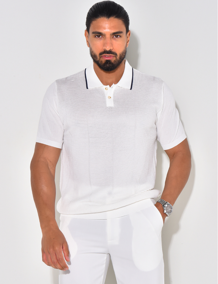 Textured polo shirt  Textured polo shirt