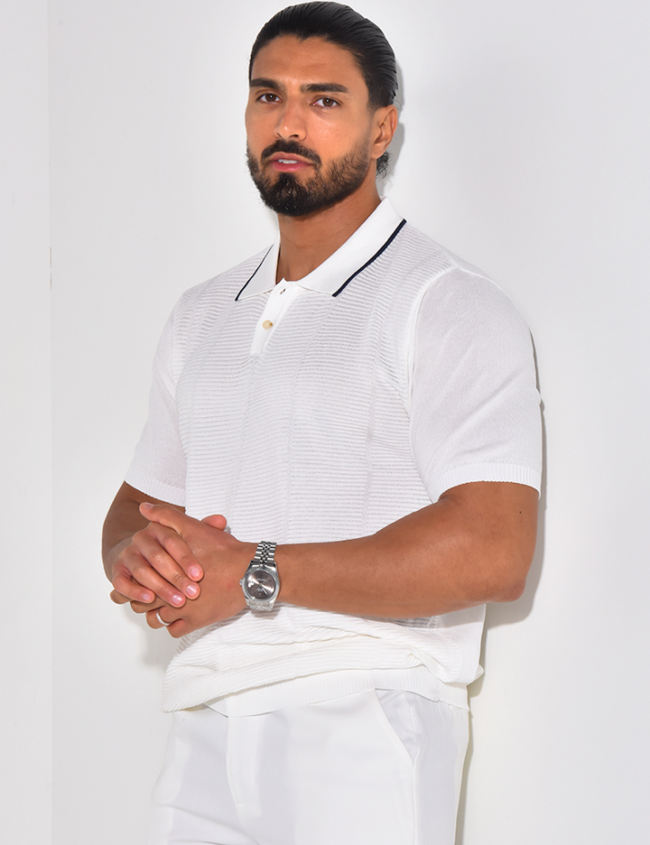 Textured polo shirt  Textured polo shirt